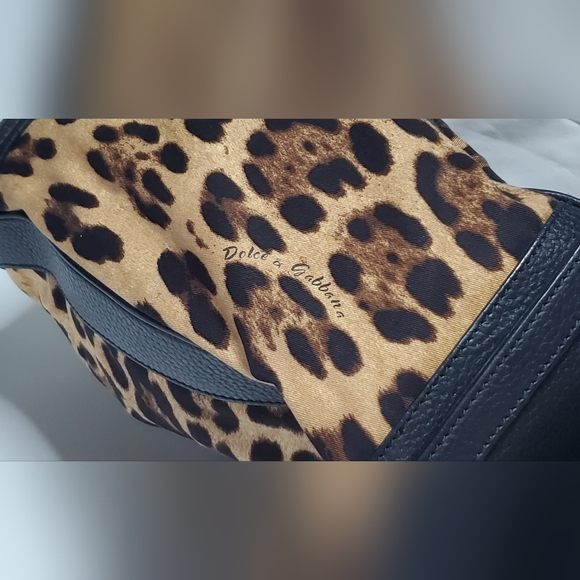 D&G dolce&gabbana- Canvas Leo Bag - Leopard brown/black -canvas/leather - Picture 12 of 16